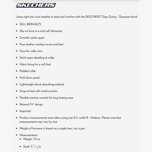 NIB Skechers Relaxed Fit Easy Going Quantum Pull on Boots Chocolate Suede - Picture 12 of 12